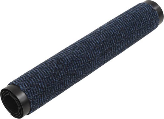 vidaXL Paillasson - Blauw - 60 x 180 cm - Flexible et durable - Caoutchouc antidérapant - Convient pour une utilisation en intérieur - Paillasson