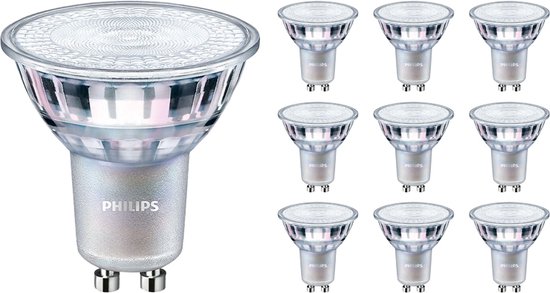 Pack discount 10x Philips CorePro LEDspot MV GU10 5W 830 36D, Blanc Chaud  - Dimmable