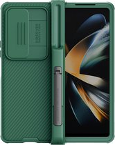 Nillkin CamShield Hoesje voor de Samsung Galaxy Z Fold 4 - Back Cover met Camera Slider Pen Edition Groen