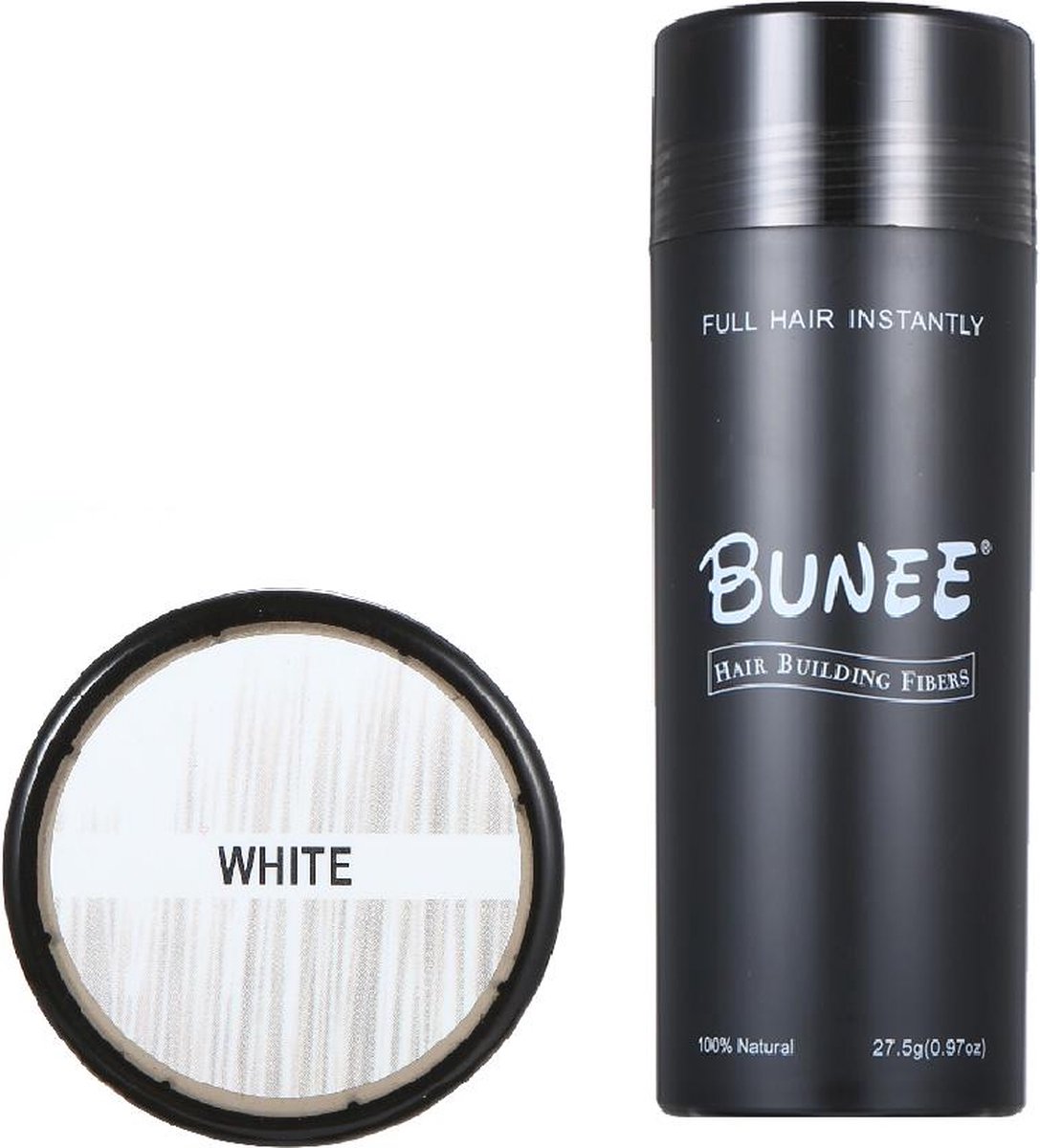 Bunee Hair Fiber - Haarpoeder - Haarverdikker - 3 g Sample Size - White