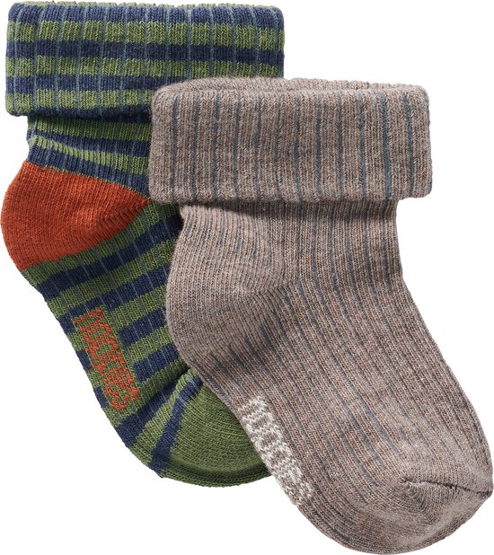 Noppies - Ensemble de vêtements - 5 pièces - Pantalon Jordrup Bombay Marron - Manches longues Juno Thym - Bonnet Joliet Sand Melange - Chaussettes Jerzu Burly wood - Taille 56