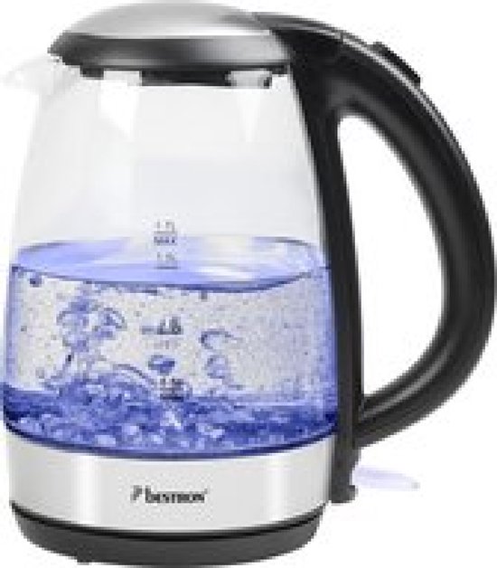 Glazen Waterkoken met een vermogen van 2250 tot 2500 watt