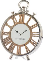 Riverdale - Tafelklok Luton Rond - Ø40cm - silver - Zilver