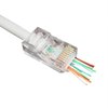 Connecteurs à sertir RJ45 Cablexpert avec montage push-through pour câble réseau U / UTP CAT6 - 10 pièces