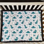 Boxkleed 75x95 dinosaurus Liefboefje - baby boxkleed - boxkleden - 30+ designs - BEPERKTE VOORRAAD OP=OP