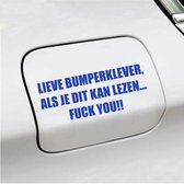 Bumpersticker - Lieve Bumperklever - 6 X 14,8 - Blauw