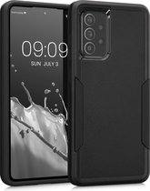 kwmobile telefoonhoesje van kunststof - geschikt voor Samsung Galaxy A52 / A52 5G / A52s 5G - Hard case met flexibel TPU - In zwart / zwart