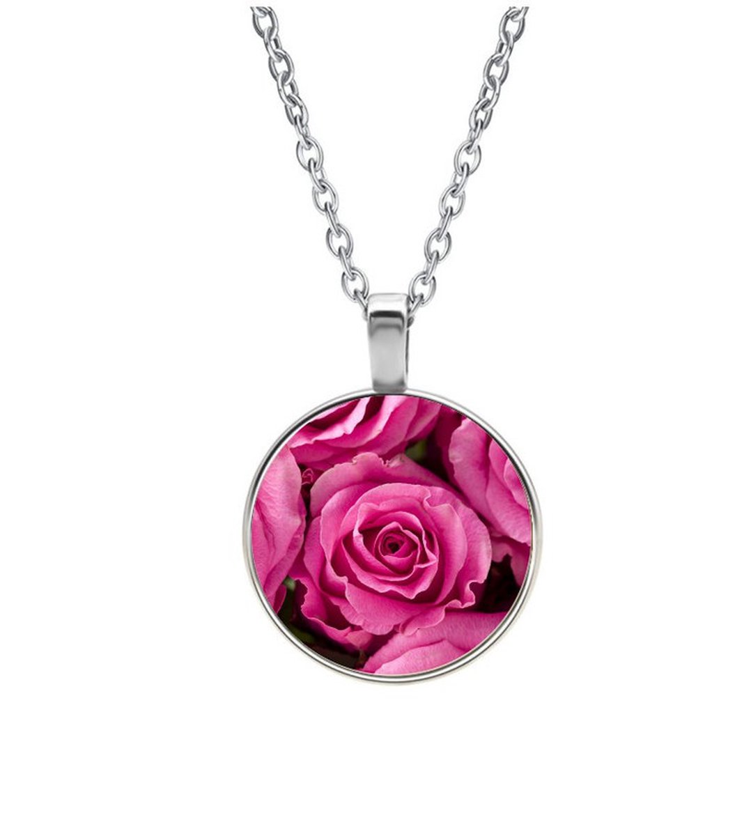 Ketting Glas - Rozen