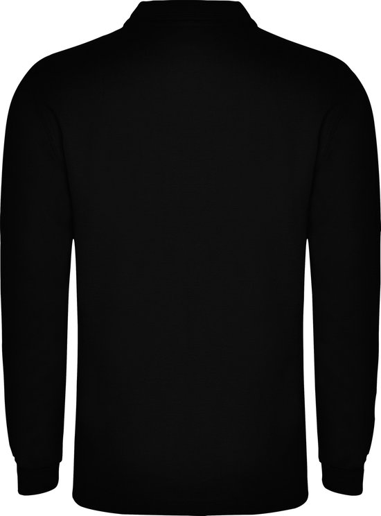 Zwart Poloshirt Effen met lange mouwen Carpe merk Roly maat M