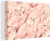 Canvas Schilderij Roze - Stenen - Marmer - 60x40 cm - Wanddecoratie