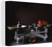 Canvas schilderij 160x120 cm - Wanddecoratie Keukengerei - Fruit - Koken - Muurdecoratie woonkamer - Slaapkamer decoratie - Kamer accessoires - Schilderijen
