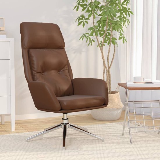 Prolenta Premium - Relaxstoel echt leer bruin- Fauteuil - Fauteuils met armleuning - Hoes stretch - Relax - Design