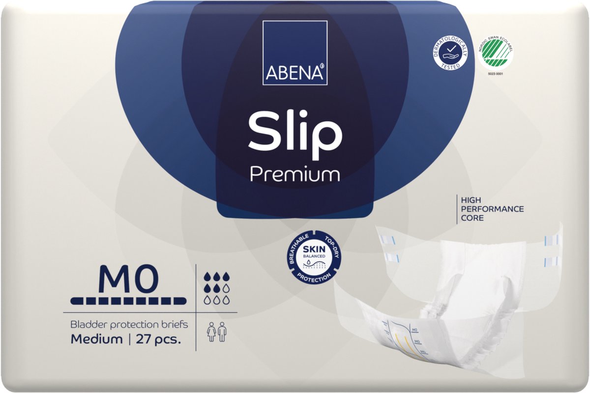 Goedkoopste ABENA Incontinentie Slip Premium M0 - Eendelig Verband ter Bescherming van Zwaar Urineverlies en (Dunne) Ontlasting - Perfecte Aansluiting door Flexibele Sluitstrips - 27 Stuks