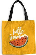 Sac bandoulière - Sac de plage - Shopper Summer - Pastèque - Jaune - 40x40 cm - Sac coton