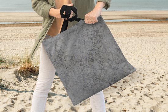 MuchoWow® Sac bandoulière - Sac de plage - Big Shopper - Sac shopping - Industriel - Béton - Motifs - 40x40 cm - Sac en coton