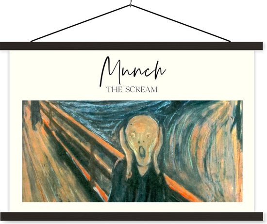 Support pour affiche avec 'Le Cri' de Munch.