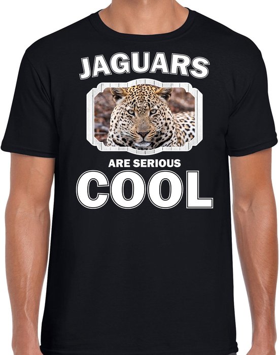 Dieren jaguars t-shirt zwart heren - jaguars are serious cool shirt - cadeau t-shirt jaguar/ jaguars liefhebber S