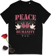 T-shirt pour femme - Peace for Humanity - Zwart - Taille 3XL