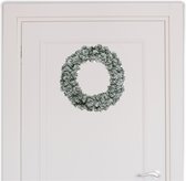 Kerstkrans/dennenkrans - groen - kunstsneeuw - D40 cm - kerstkransen
