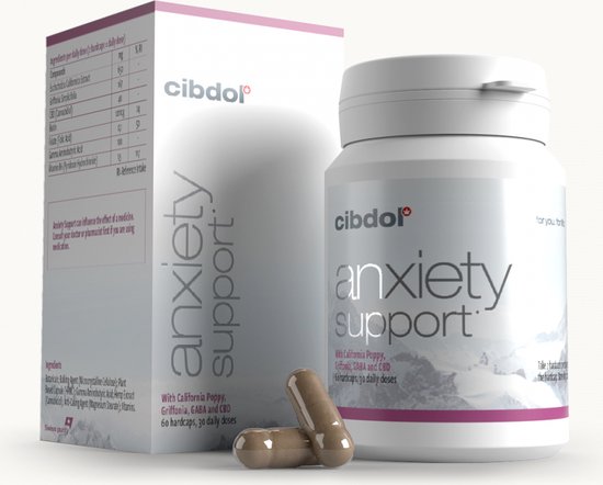 Cibdol – Anxiety Support – 30 capsules – Helpt bij gevoelens van angst – Goed voor je humeur dankzij foliumzuur