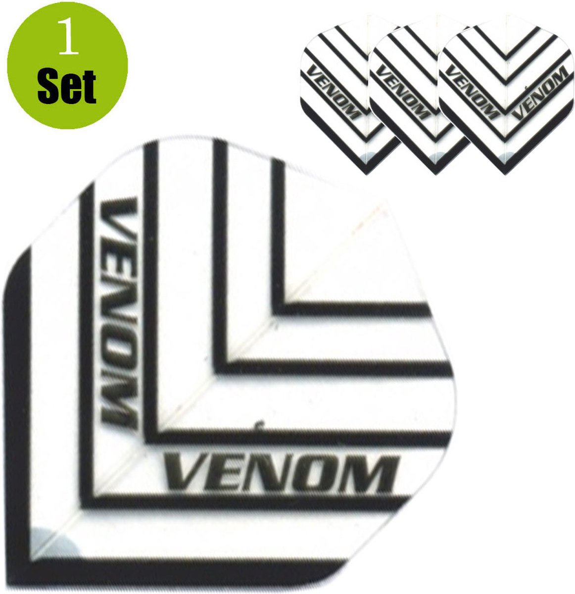 Ruthless Venom HD150 Dartflights - Wit