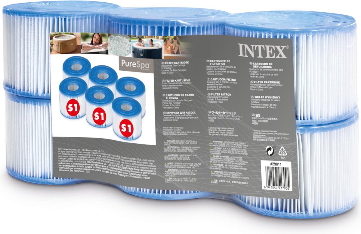 6x filtres de spa Intex type s1 - Filtres 29001 - Bain à bulles jacuzzi  gonflable