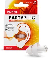 Alpine PartyPlug - Comfortabele oordoppen voor muziekevenementen, concerten en festivals - Wit - SNR 19 dB