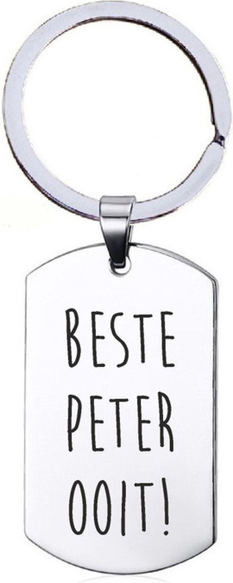 Sleutelhanger RVS - Beste Peter Ooit