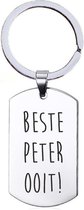 Porte-clés en acier inoxydable - Best Peter Ever