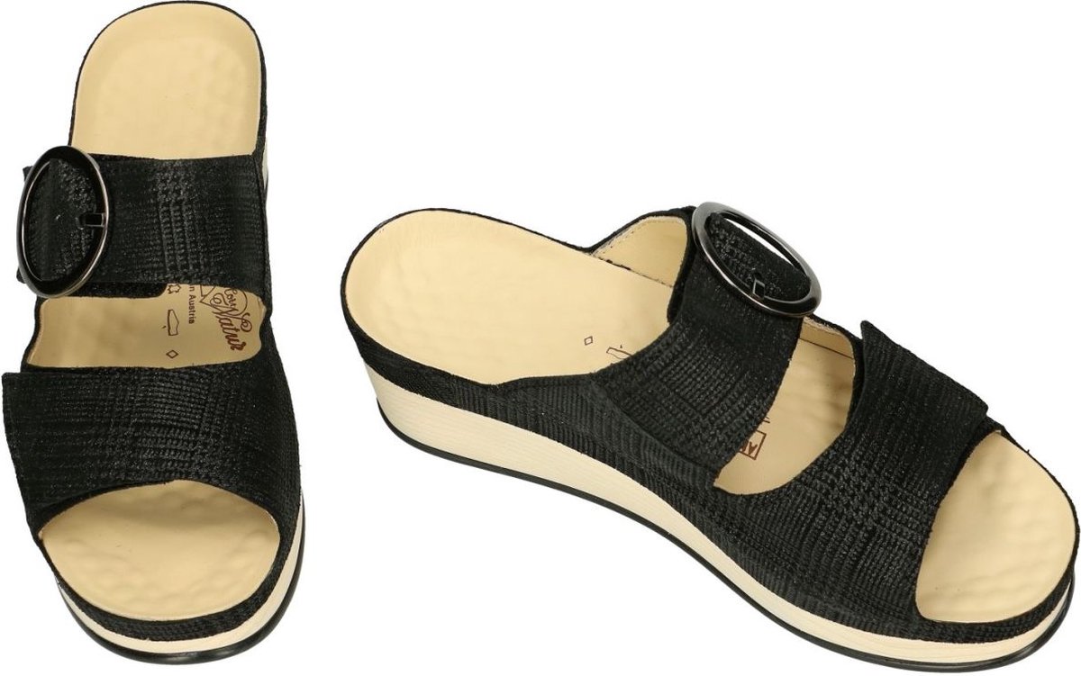 Vital -Dames - zwart - slippers & muiltjes - maat 37