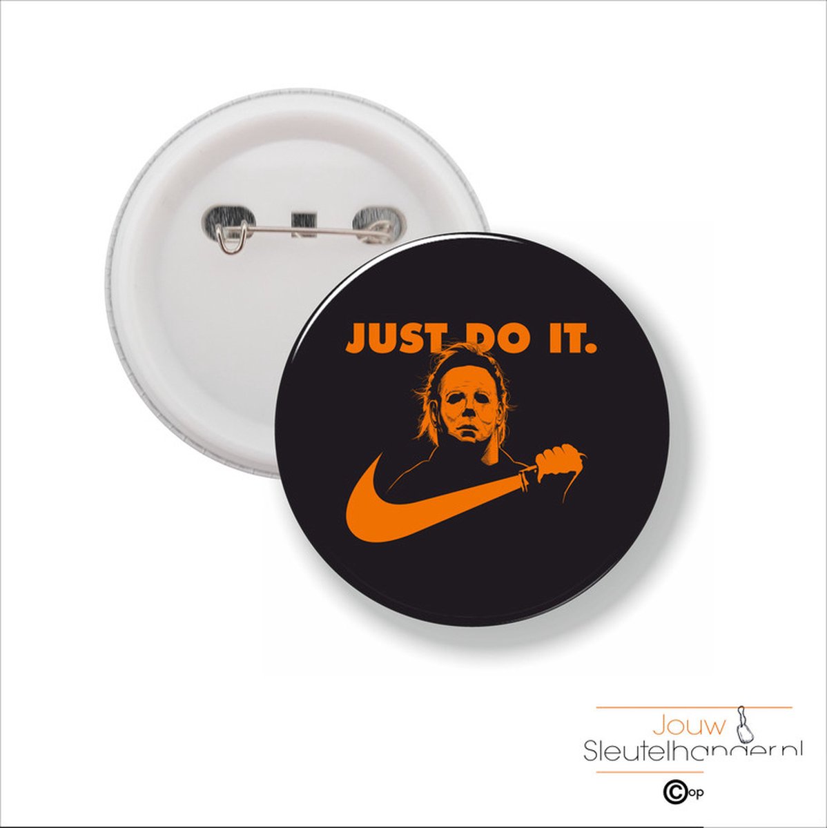 Button Met Speld 58 MM - Just Do It