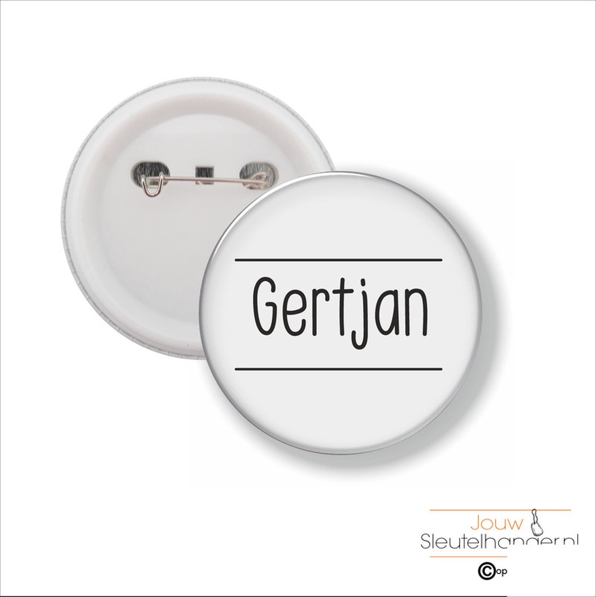 Button Met Speld 58 MM - Gertjan