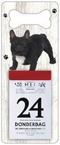 Scheurkalender 2024 Hond: Buldog zwart