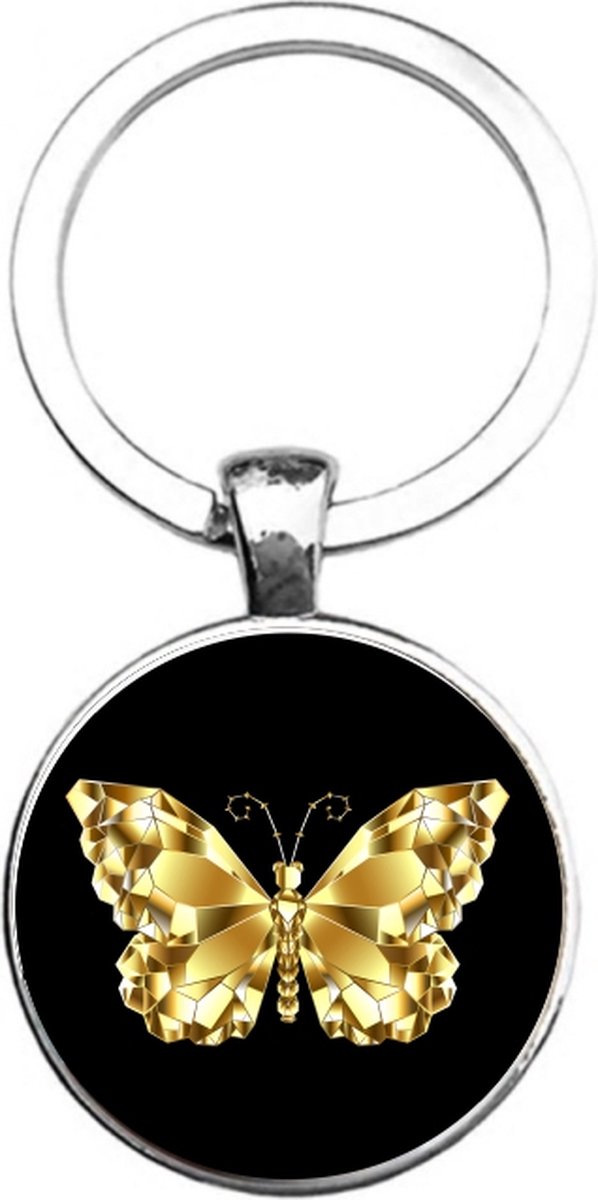 Sleutelhanger Glas - Vlinder