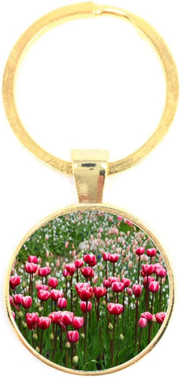 Sleutelhanger Glas - Tulpen