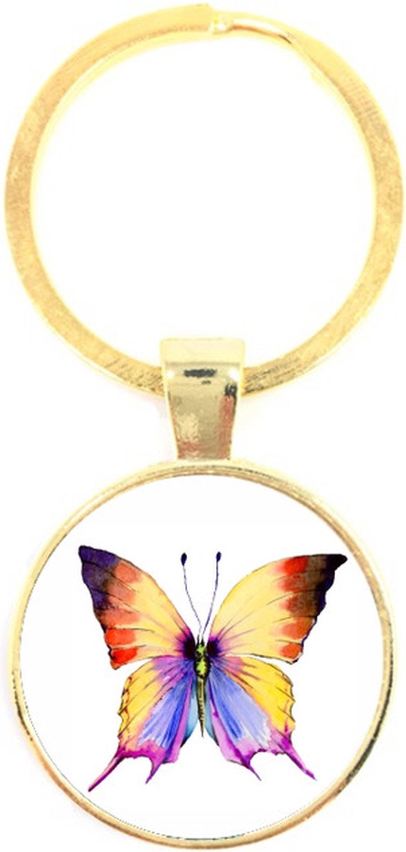 Sleutelhanger Glas - Vlinder