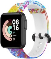 Siliconen Smartwatch bandje - Geschikt voor Painted Xiaomi Mi Watch Lite bandje - Strap-it Horlogeband / Polsband / Armband