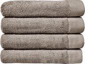 HOOMstyle Lot de 4 serviettes - 50x100cm - qualité de l'hôtel - 100% coton 650gr/m2 - Taupe