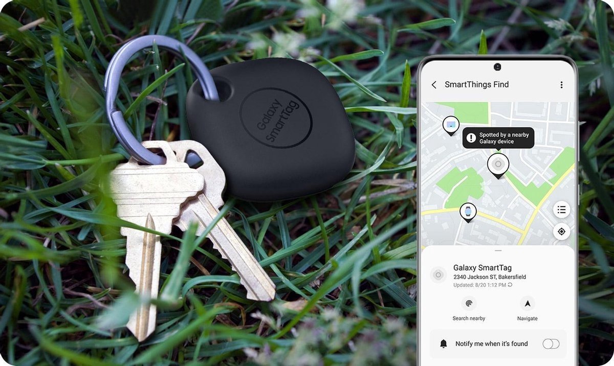Bol.com Samsung Galaxy SmartTag  - Bluetooth Tracker - 4 stuks - Zwart/Oatmeal/Mint/Roze aanbieding
