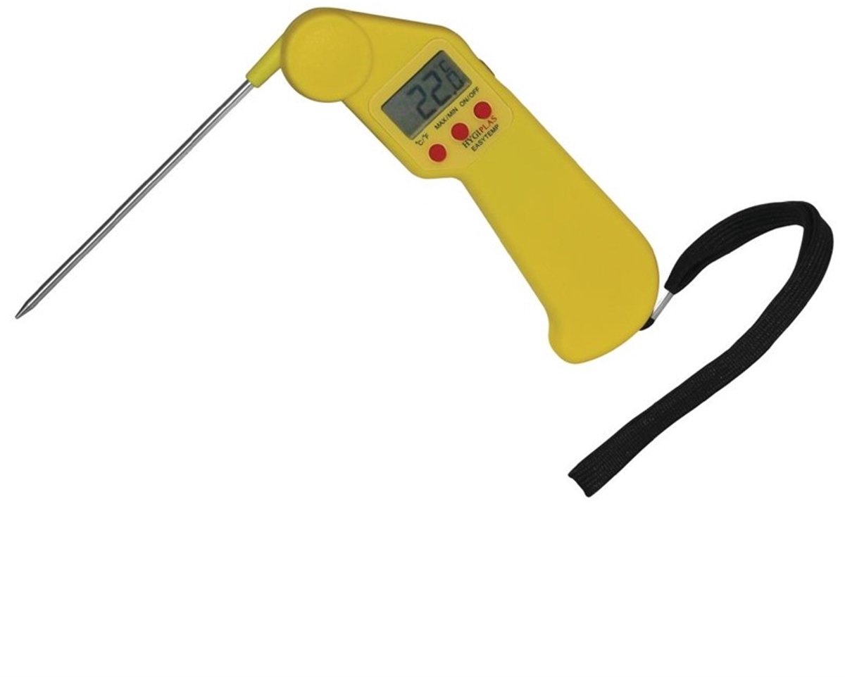 Hygiplas Easytemp Kleurcode Thermometer Geel CF912