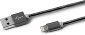 USB-Lightning Kabel, 1 meter, Zwart - Celly | Snake