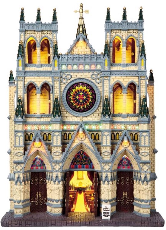 Lemax - 'St. Patrick's Cathedral' - Verlicht gebouw - Exclusief adapter (werkt ook op batterijen)