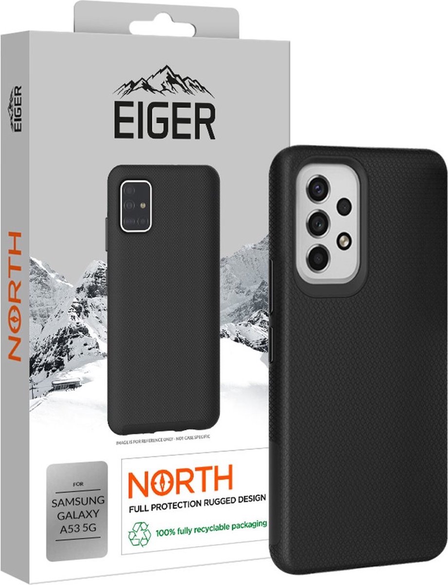 Eiger North Series Back Cover Hoesje Zwart Geschikt voor Samsung Galaxy A53