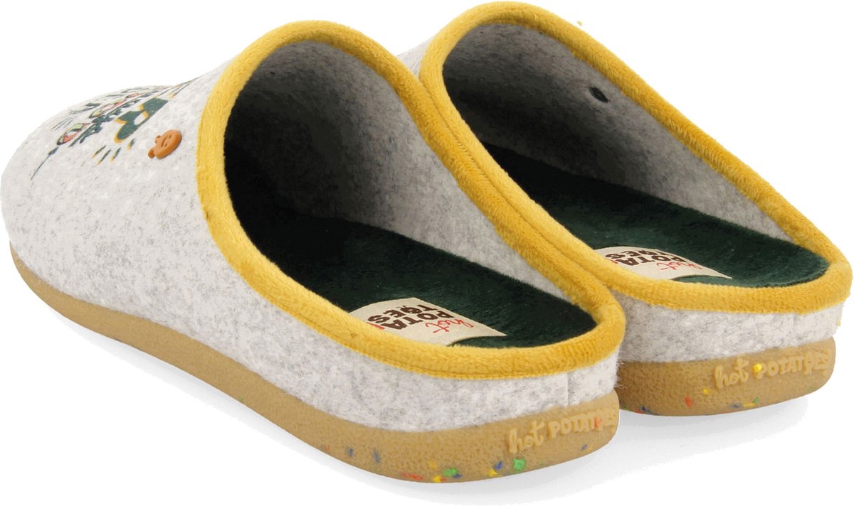 HOT POTATOES Varde pantoffels voor heren, Grijs, 46 EU HOT POTATOES Varde pantoffels voor heren, Grijs, 46 EU