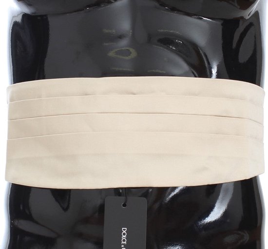 Dolce & Gabbana White Men Waist Belt 100% Silk Cummerbund main image 0