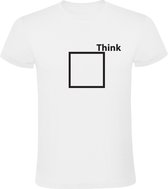 Think Outside the Box Heren T-Shirt | Slim | Origineel | Creatief | Design | Uitvinder | Ontdekker | Shirt