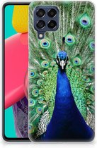 Siliconen Back Cover Geschikt voor Geschikt voor Samsung Galaxy M53 GSM Hoesje Pauw