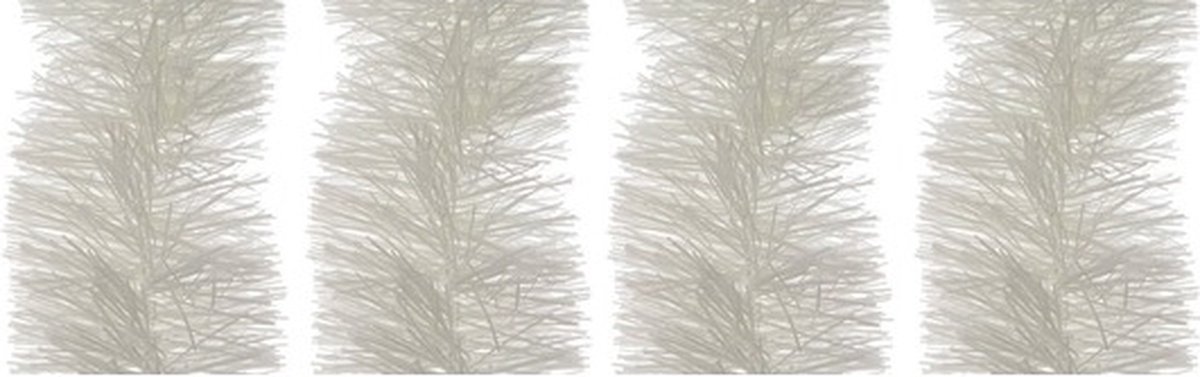 JSRHEEM 3 stuks kerstslinger, 2 m, lametta slinger met sneeuwvlok, metallic slinger, glinsterende hangende decoratie voor kerstboom, krans, bruiloft