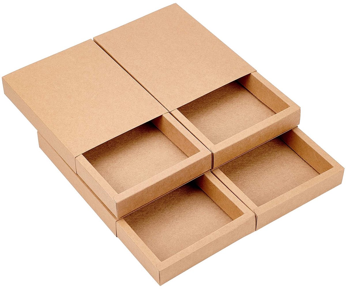MTTproducts- Geschenkdoosjes 10 stuks - Vouwbare Doosjes - Kraftpapier - 20 x 15 x 3 cm - Voor Sieraden/Snoep - Creatieve Verpakking - Cadeaudoosjes
