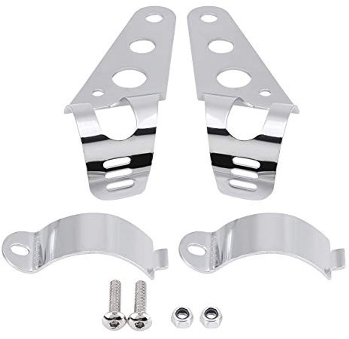 MTTproducts- Koplampbeugel 35-43mm - Vork Beugel - Motorfiets Beugel - Chopper/Cafe Racer - Schokbestendig - Hoogwaardige Kwaliteit - Motorfietsbeugel
